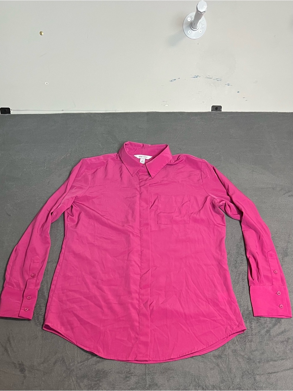 Women's Fuchsia Button-Up Shirt - Classic Collared Style #0080